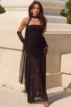 Strapless Spliced Bodycon Boho Dress image 4