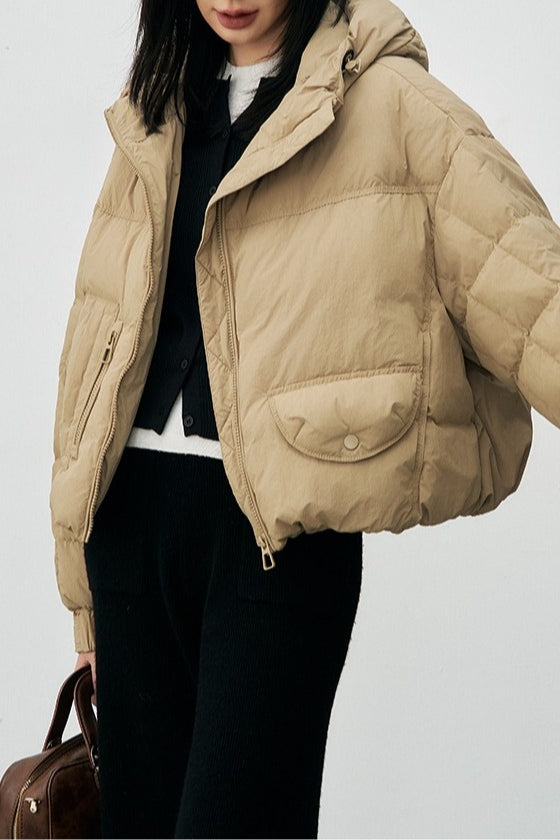 Cropped Relaxed Fit Puffer Jacket image 8