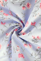 Floral Lapel Button Ruffle Mini Dress image 4