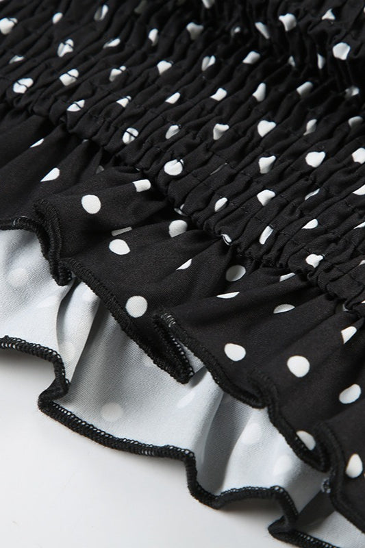 Retro Polka Dot Halter Cami Blouse image 4