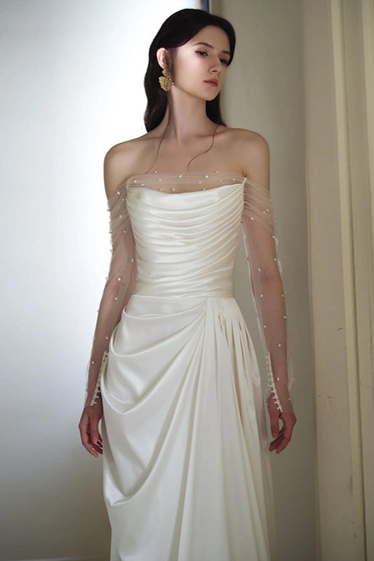 Strapless Off Shoulder Forest Style Fairy Prom Dress image 2