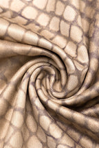 Flowy Snake Print Tie Detail Skirt Set image 7