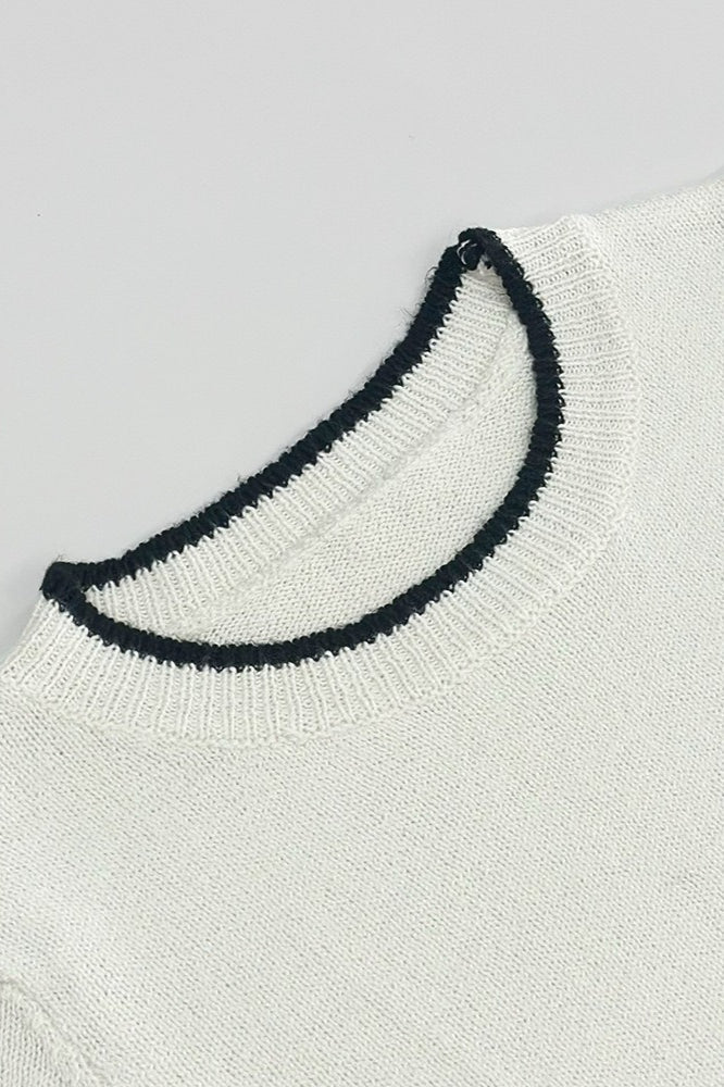 Color-Block Long Sleeve Knit Slim Sweater Dress image 5