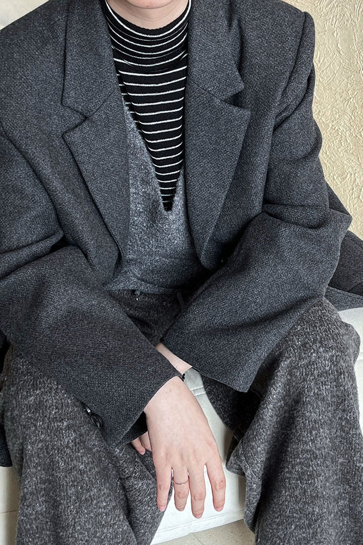 Wool Blend Relaxed Fit Blazer image 9