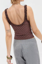 Chic Sexy Polka Dot Ruffle Cami Top image 3