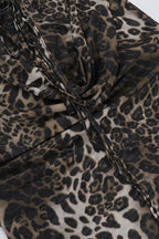 Elegant Cowl Leopard Slip Maxi Dress image 5