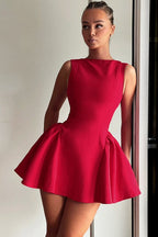 Solid Sleeveless Sexy Backless Mini Dress image 4