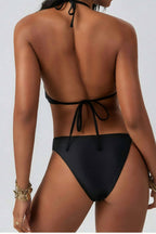 Tie Back Cutout One Piece Bikini Set image 3