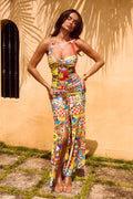 Colorful Halter Split Maxi Dress image 2
