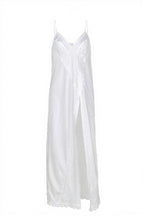 Chic Silk Satin Lace Trim Cami Slip Maxi Dress image 5