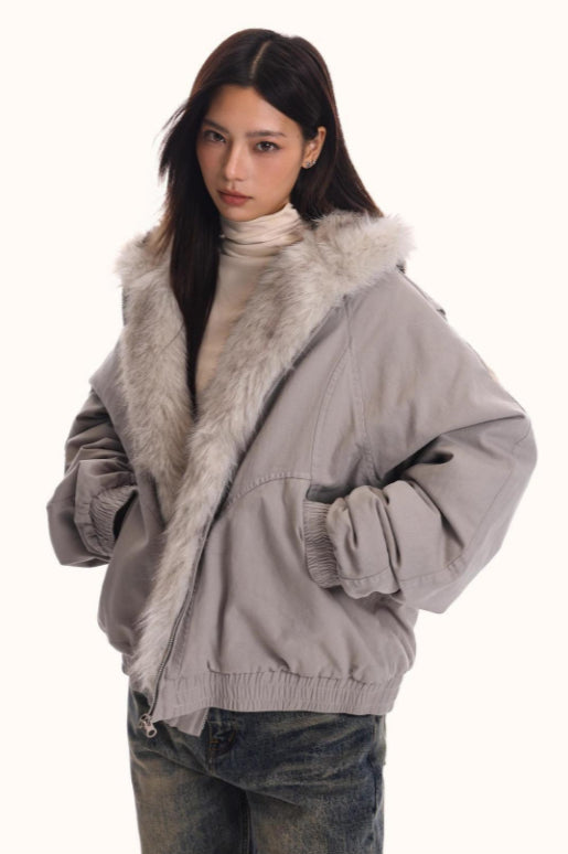 Fur Hooded Insulated Jacket image 5