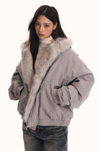 Fur Hooded Insulated Jacket image 5