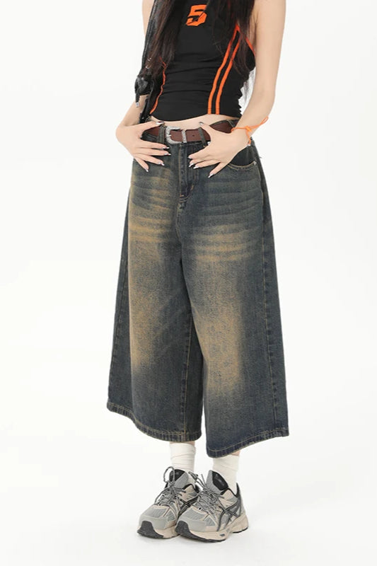 Vintage Y2K Loose Cropped Jeans image 5