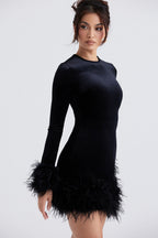 Knit Fuzzy Cuff Hem Cocktail Dress image 3