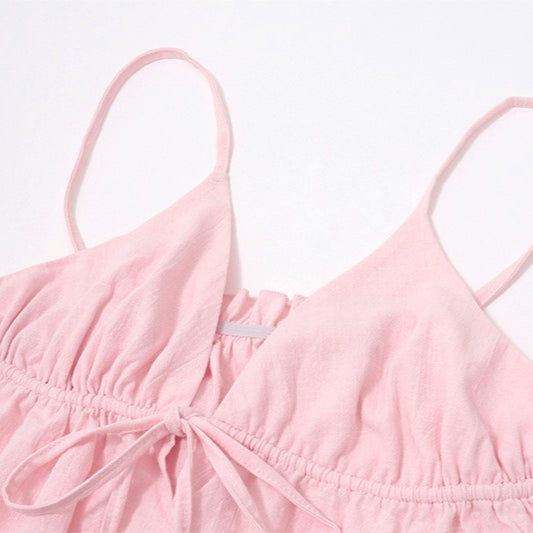 Sexy Solid Slim Tie Cami Top image 6