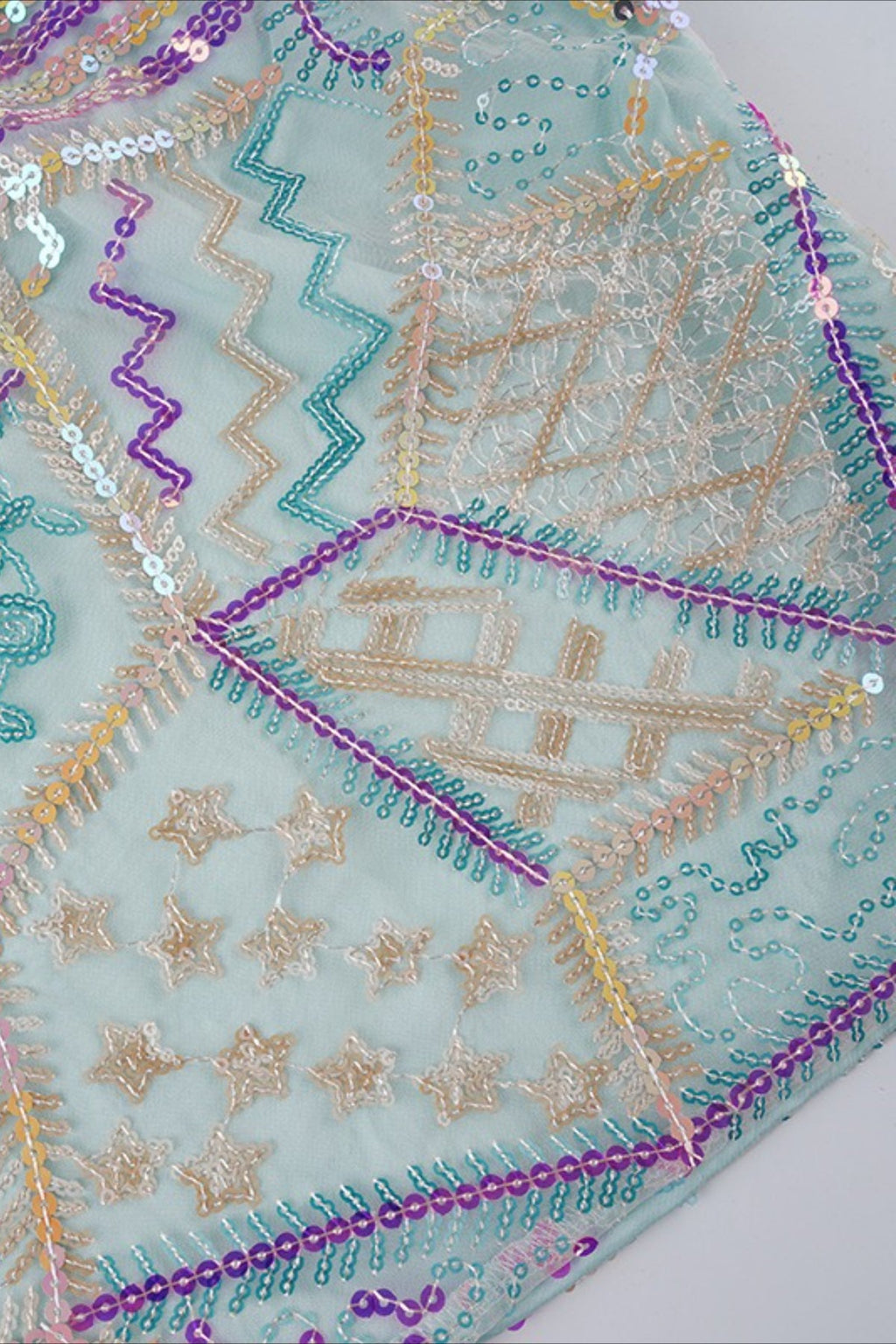 Sequin V Neck Tie Back Halter Top image 6