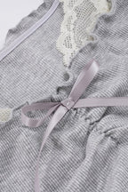 Ruffle Lace Patchwork Bow Tank Top image 6