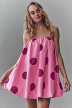 Sexy Polka Dot Print Tube Top Mini Dress image 3