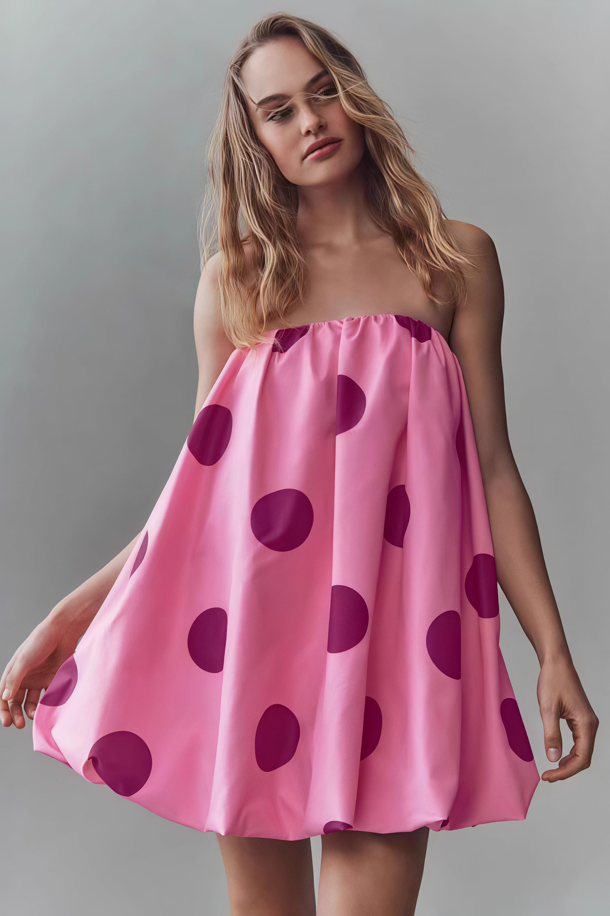 Sexy Polka Dot Print Tube Top Mini Dress image 3