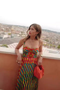 Printed Cami Vacation Maxi Boho Dress image 1