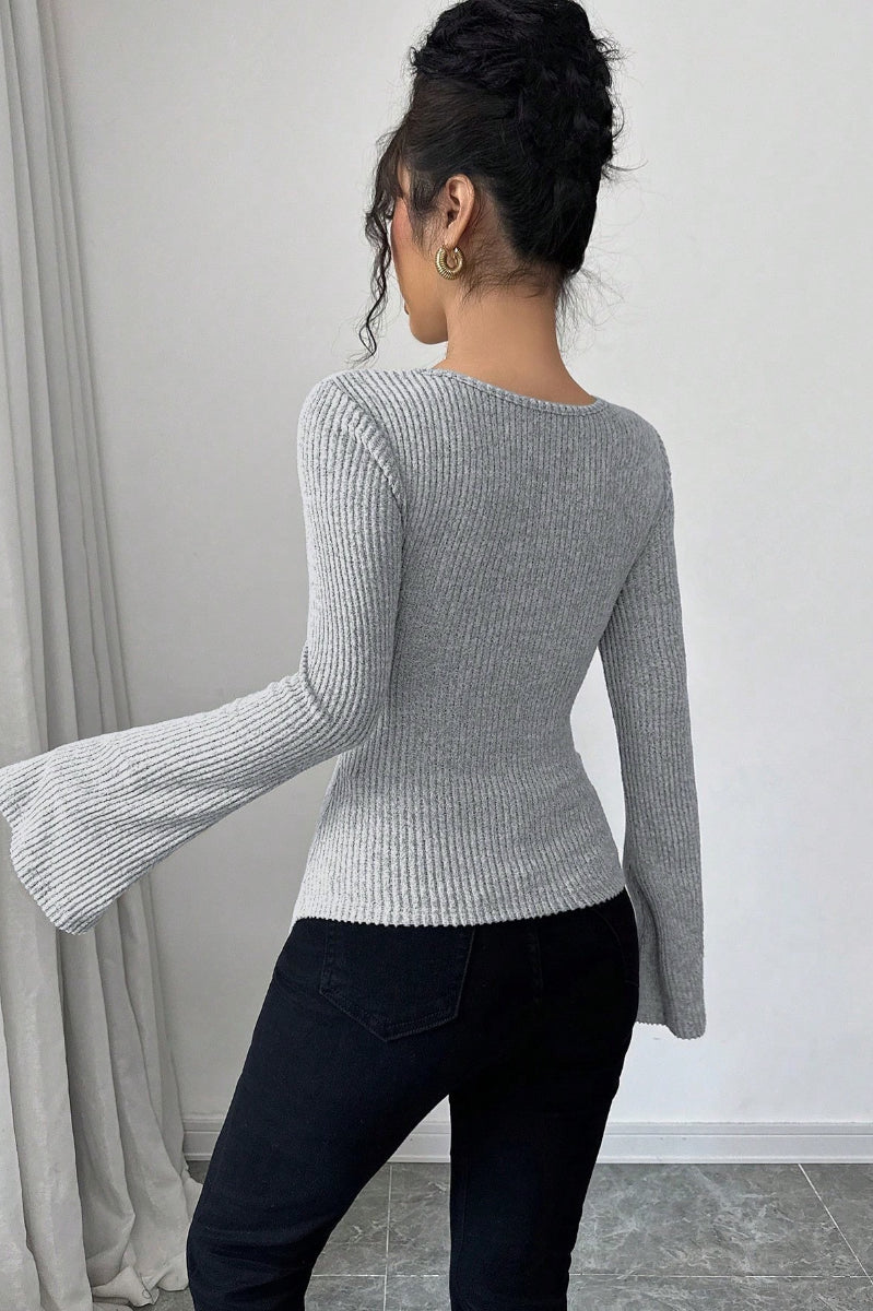 Bodycon Off-Shoulder Knit Top image 6