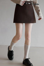 Solid Tartan Textured Skirt image 4