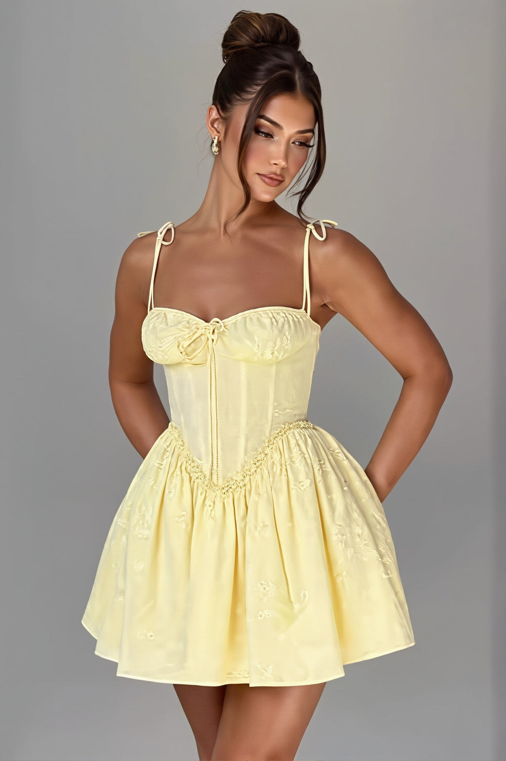 Chic Backless Lace Up Cami Bodycon Mini Dress image 5