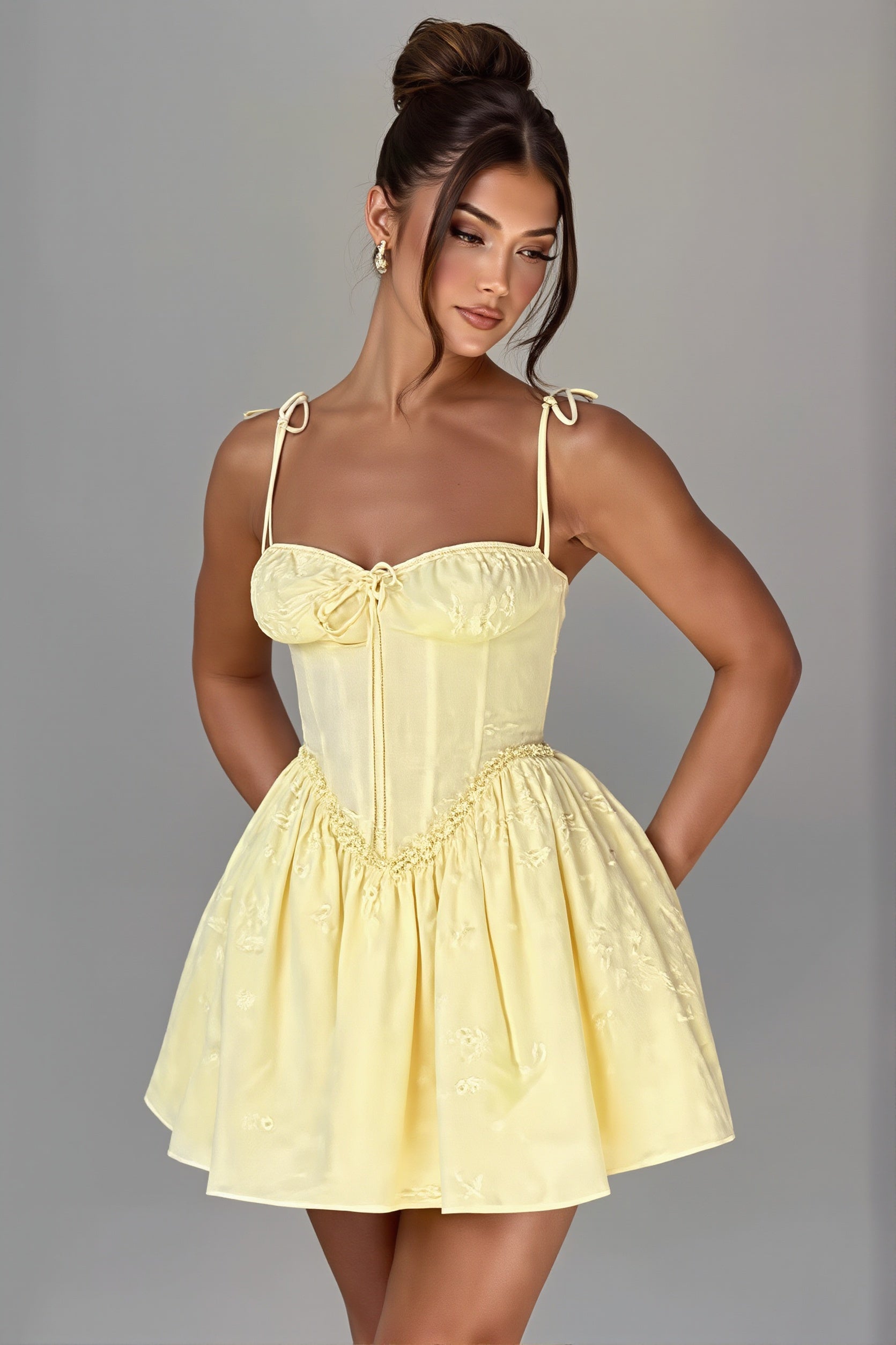 Chic Backless Lace Up Cami Bodycon Mini Dress image 5