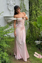 Satin Strapless Tie Slim Romantic Mini Dress image 7