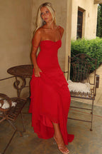 Sexy Solid Backless Spaghetti Strap Maxi Vacation Dress image 4