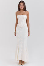 Embroidered Bustier Bodycon Formal Dress image 1
