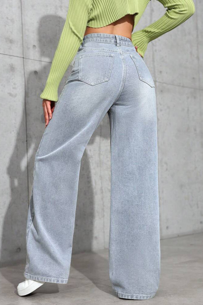 High Waist Loose Straight Jean image 5