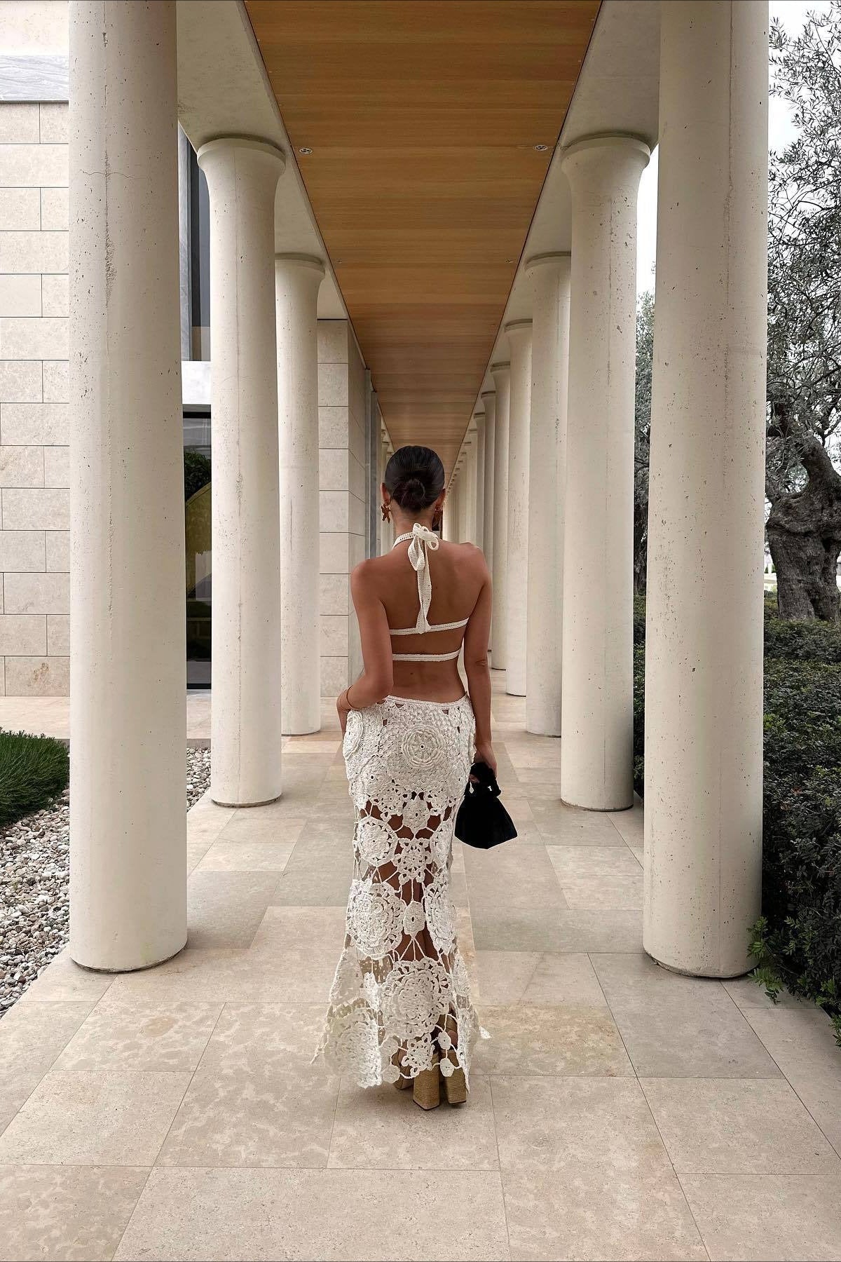Halter Neck Slim Backless Boho Dress image 3