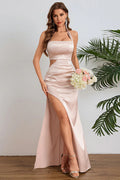 Chic Halter Backless Gown Party Dress image 1