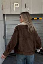 Casual Brown Oversized Jacket image 4