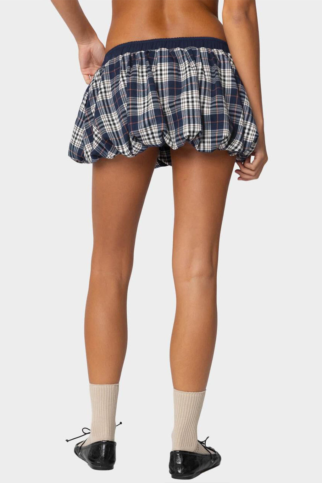 Y2K Plaid Faux Button Skirt with Built-in Shorts Skirt image 4
