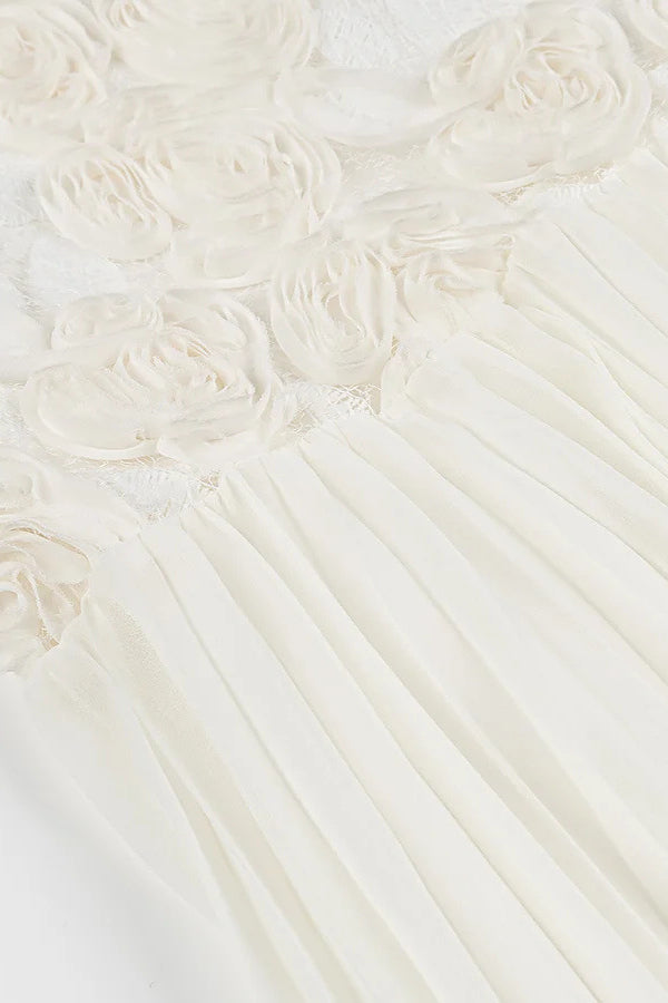 Rose Appliqué Ruffle Cami Maxi Dress image 4