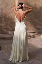 Elegant Solid Flowy Chiffon Cami Maxi Dress image 4