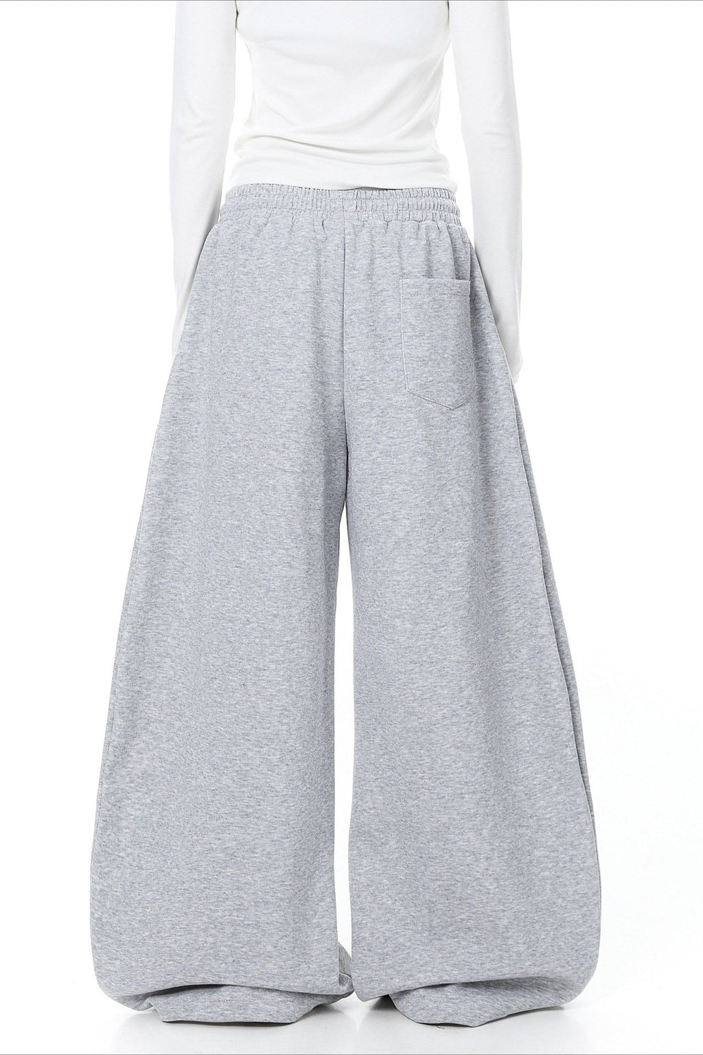Contrast Print Curved Leg Wide Pants image 6