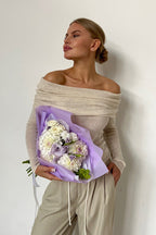 Slim Fit Off-Shoulder Knit Top image 7