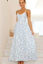 Backless Spaghetti Strap Floral Dress image 5