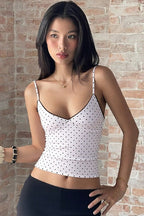 Polka Dot Slim Sexy Cami Top image 6