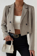 Houndstooth Cropped Blazer image 2