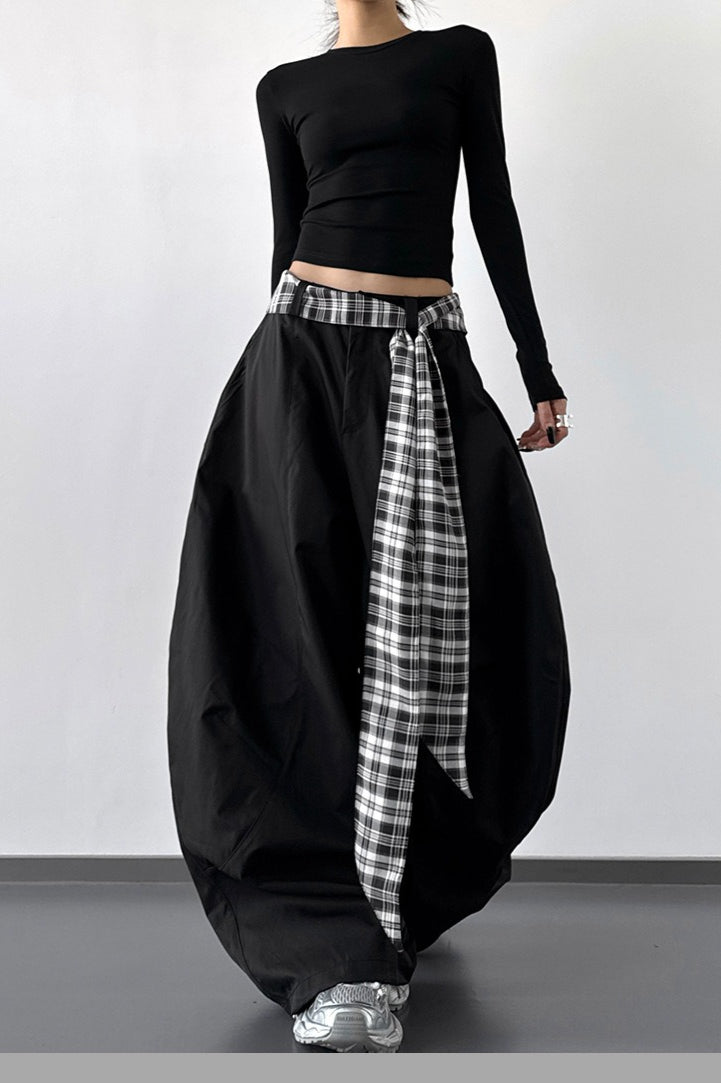 Vintage Layered Wide-Leg Palazzo Pants image 6