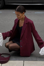 Vintage Striped Patchwork Blazer image 9