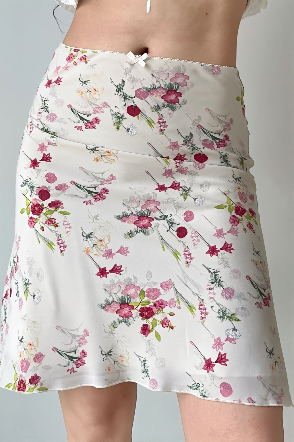 Floral Ruffle Mermaid Midi Skirt image 1