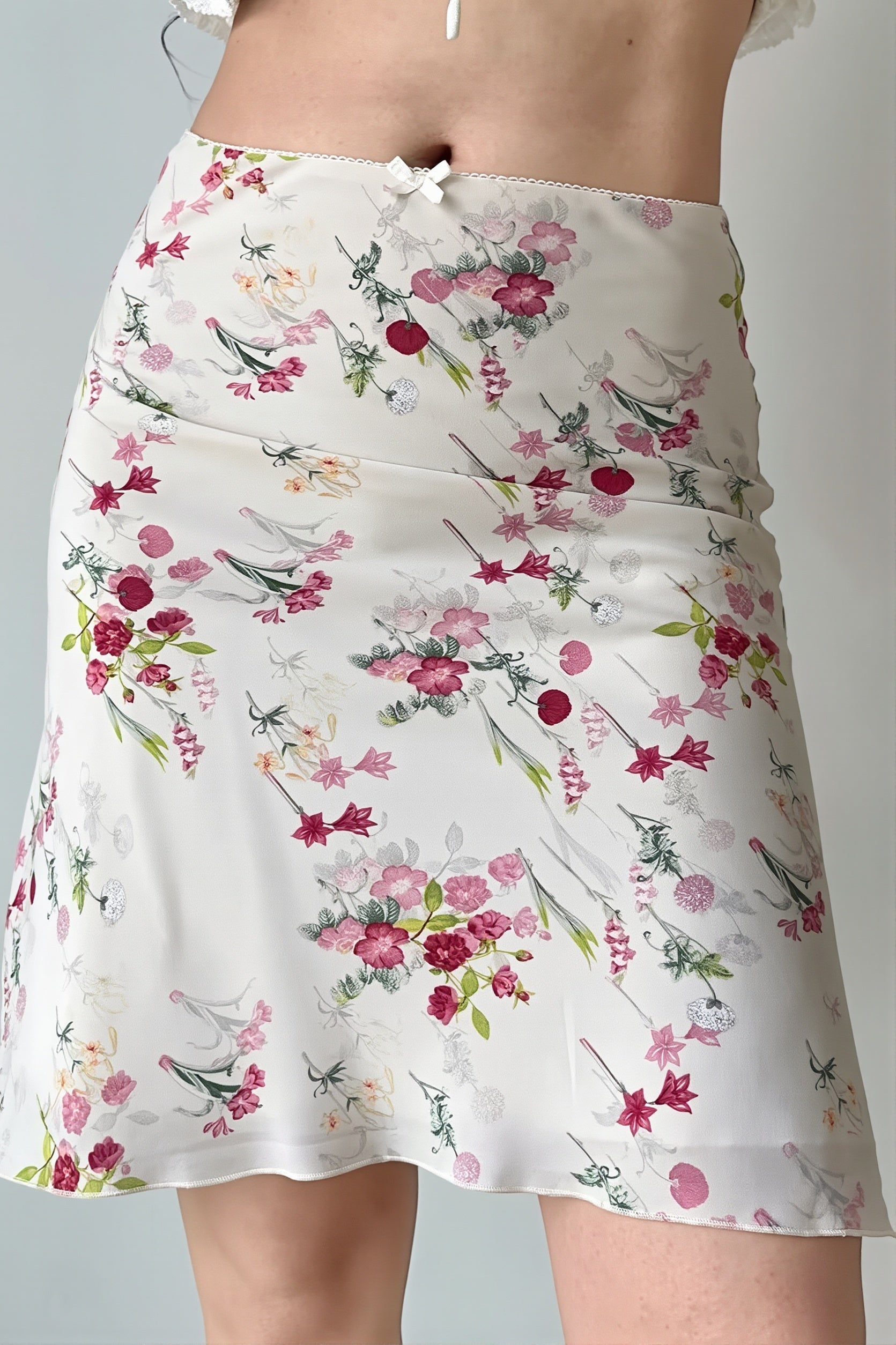 Floral Ruffle Mermaid Midi Skirt image 1