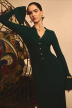 Elegant Collared Knit Sweater Dress image 14