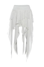 Chic Color Block Drape Tie Asymmetric Skirt image 8