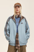 Reversible Stand Collar Colorblock Jacket image 7